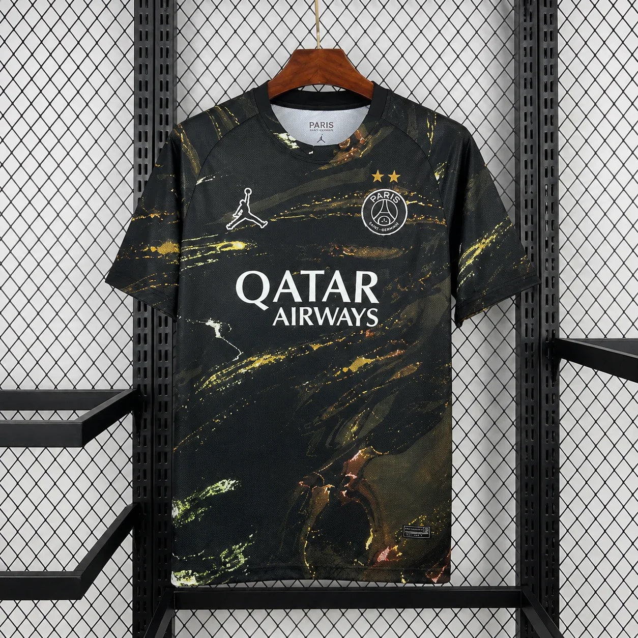 Maillot PSG deux Étoiles ( Éditions noir )